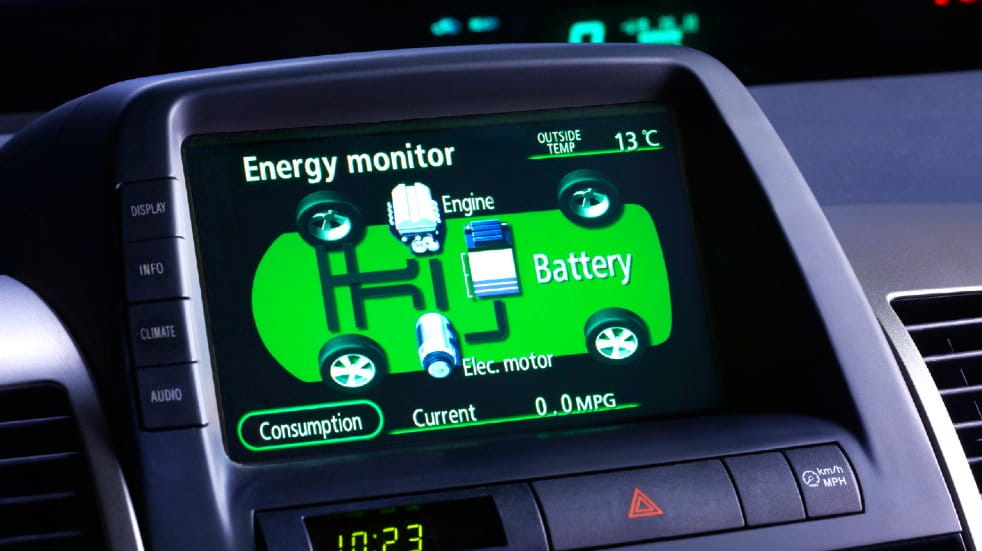 Hybrid car dashboard